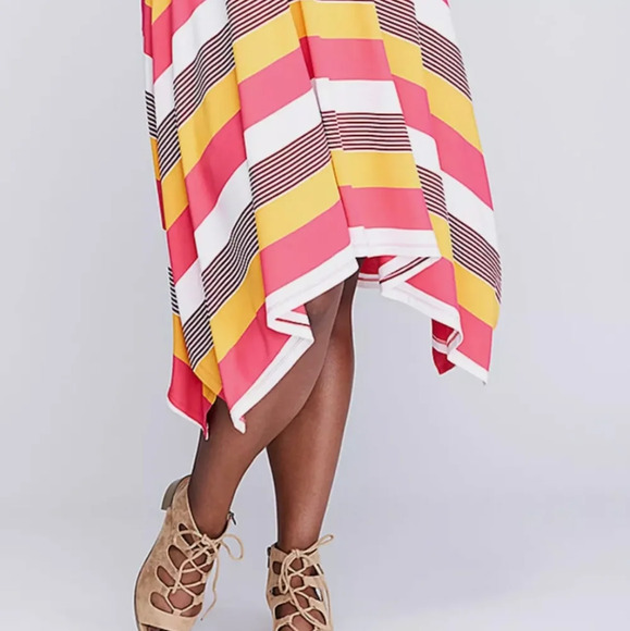 Lane Bryant Sharkbite Hem Striped Casual Dress Size Women's Plus Size 18/20 - Picture 4 of 13